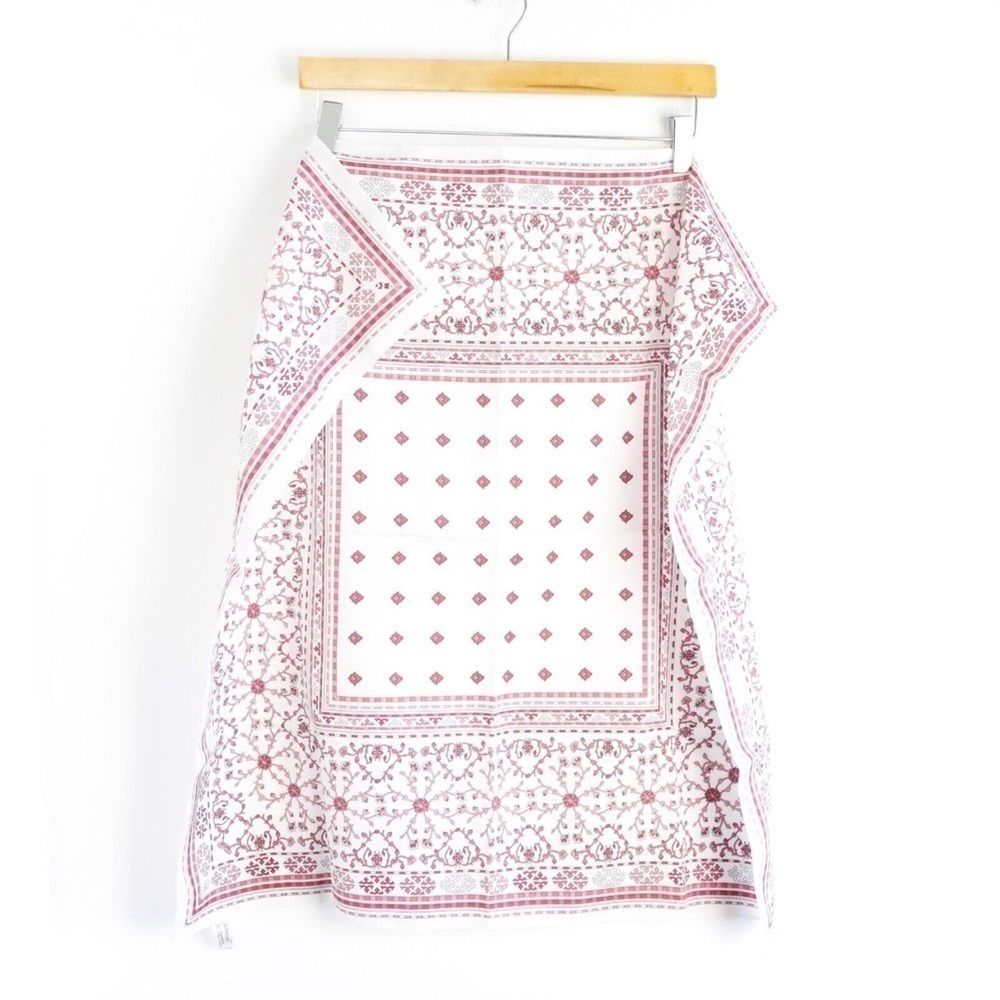 St Michael pink print square scarf classy preppy accessory bandana ethnic cute